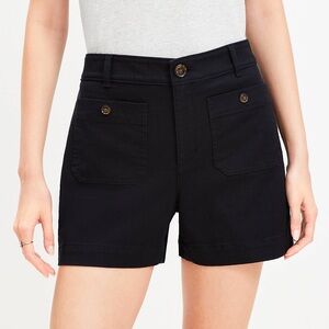 ✨LOFT The Palmer Short in Twill High-Rise Black Size 8